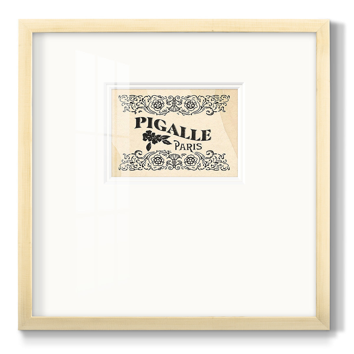 Antique French Label III - Double Matboard Framed Print