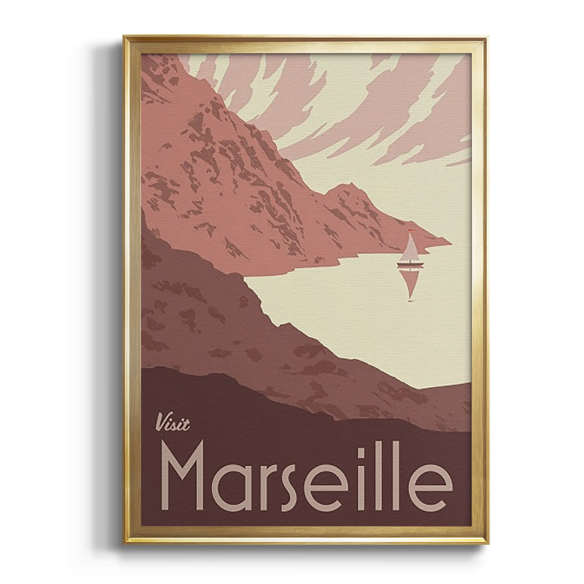 French Coast I - Modern Framed Canvas Print