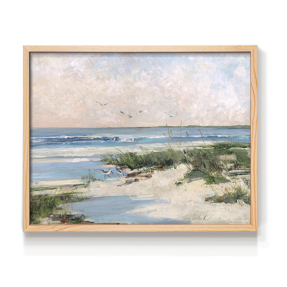 Soft Morning Sea - Restickable Framed Art Print