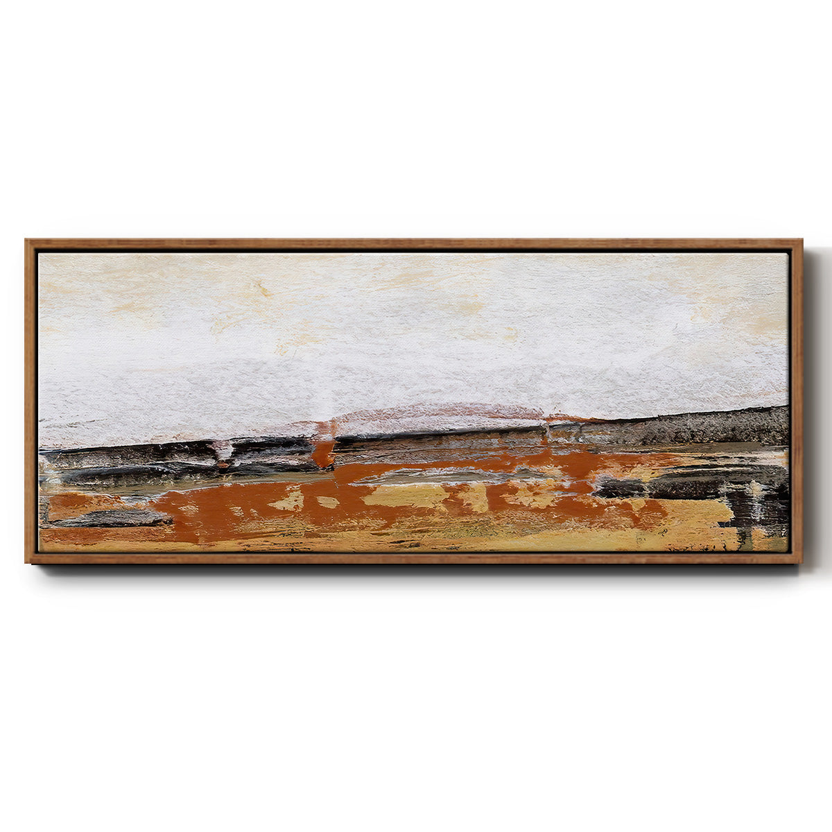 Bridges Ochre III - Floater Framed Canvas Print