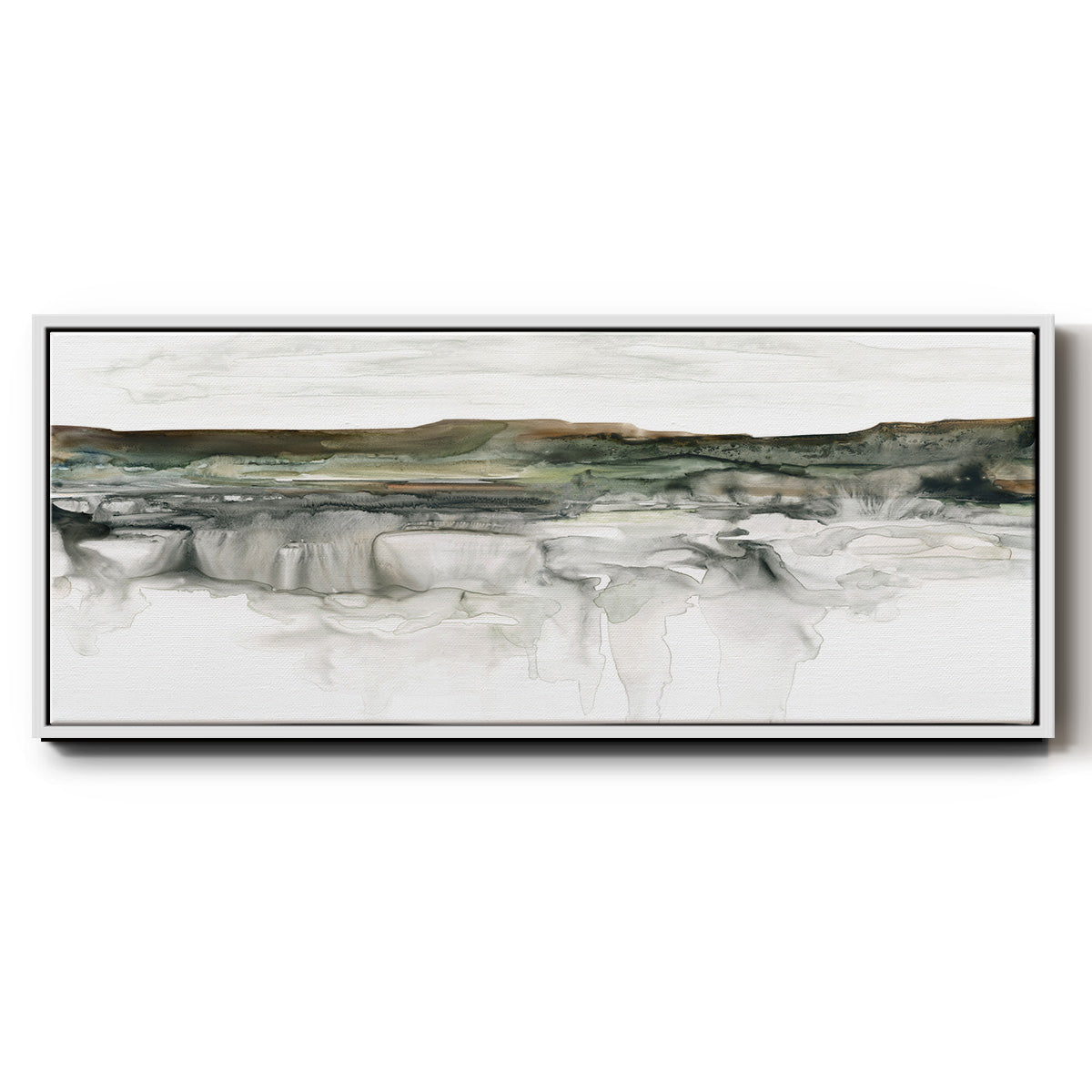 River Flow - Floater Framed Canvas Print