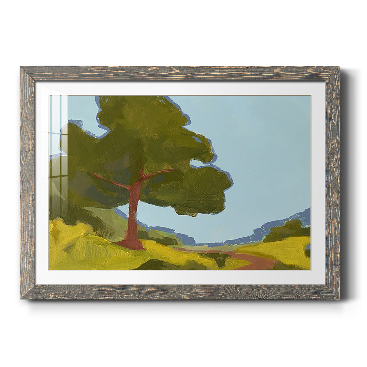 Bright Park II - Barnwood Framed Art Print