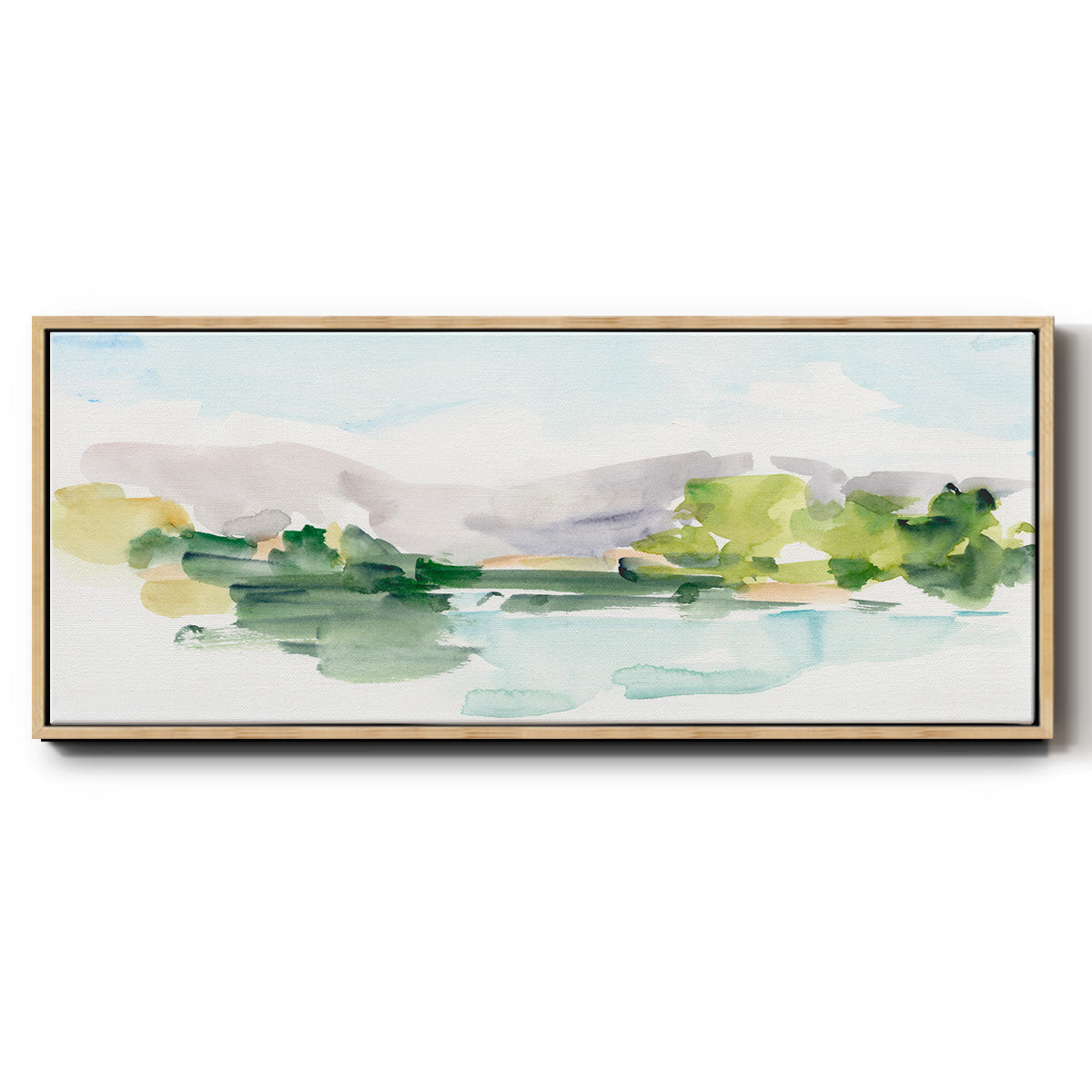 Tangerine Sunset II - Floater Framed Canvas Print