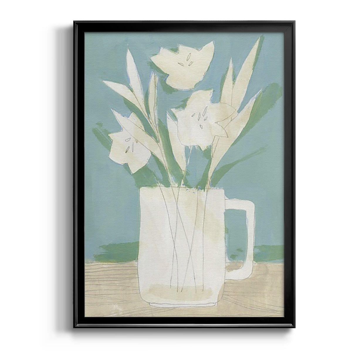 Muted Spring Arrangement III - Modern Framed Canvas Print