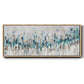 Blue Staccato - Floater Framed Canvas Print