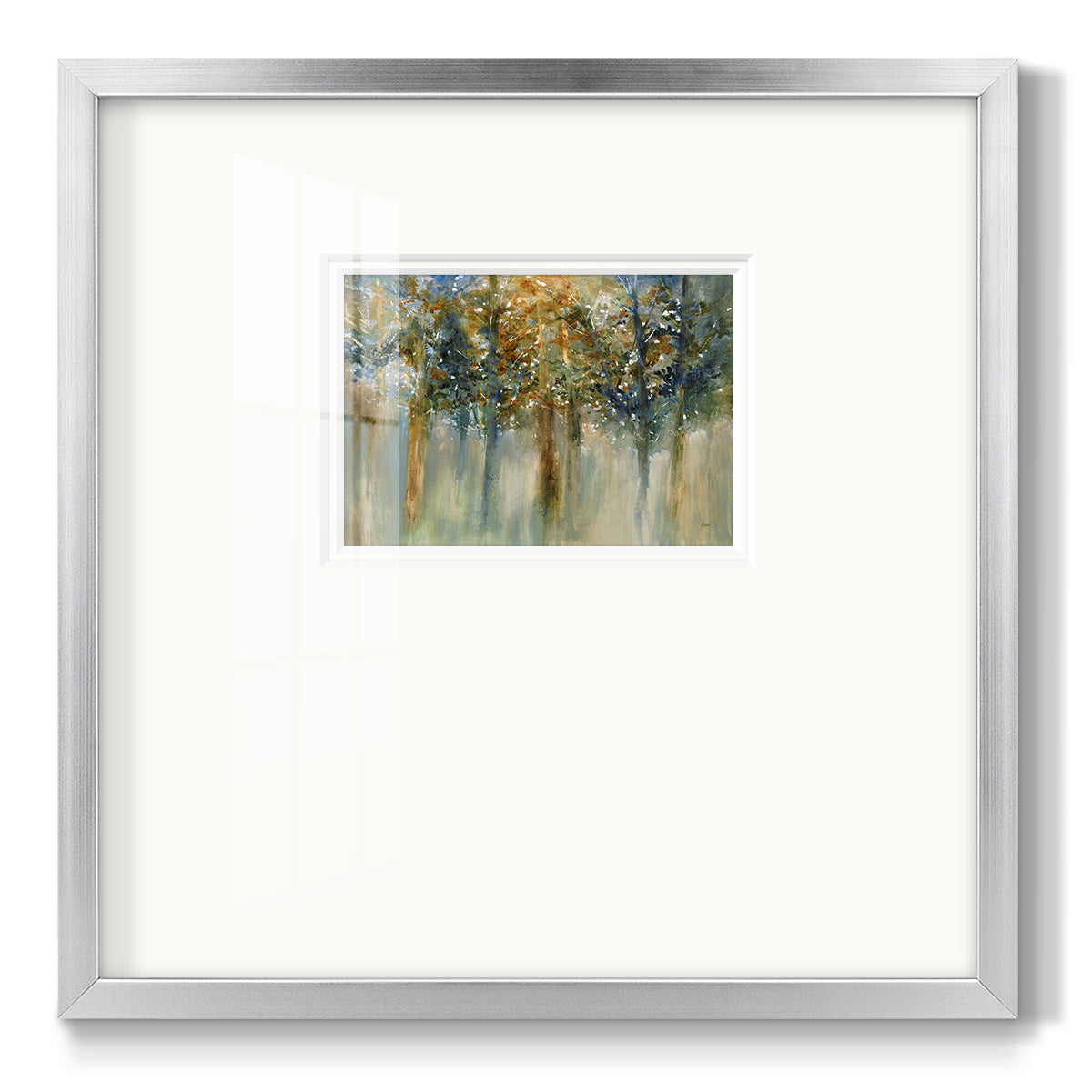 Rustic Leaves II - Double Matboard Framed Print
