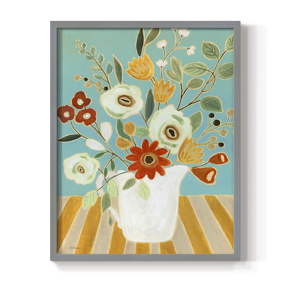 Joyful Blossoms I - Restickable Framed Art Print