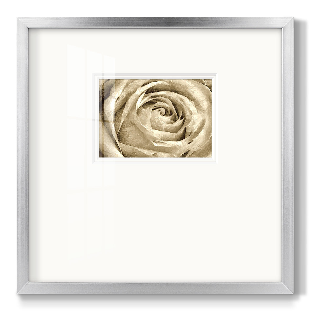 Neutral Wall Flower IV Premium Framed Print Double Matboard