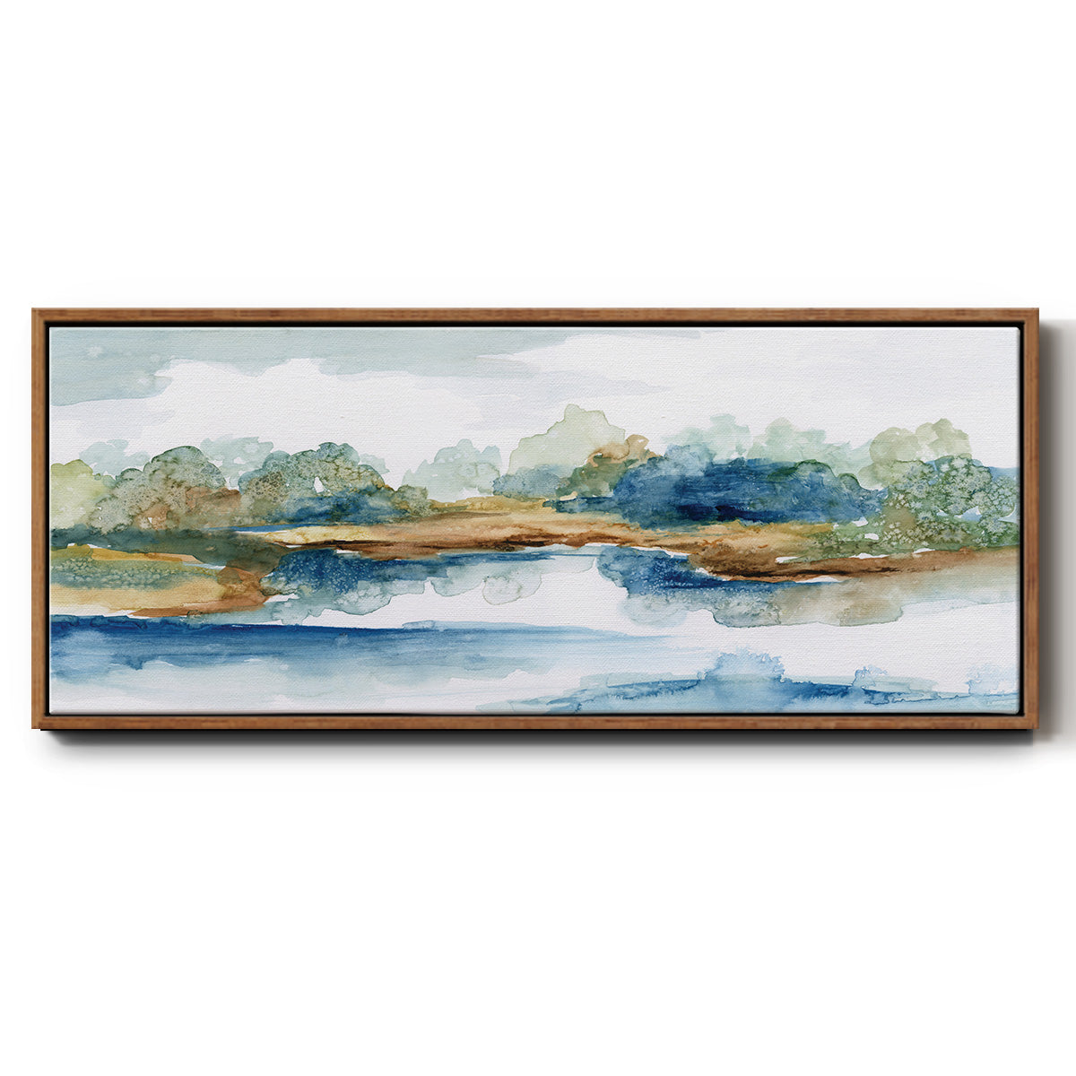 Blue Serenity - Floater Framed Canvas Print