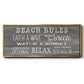 Beach Rules - Floater Framed Canvas Print