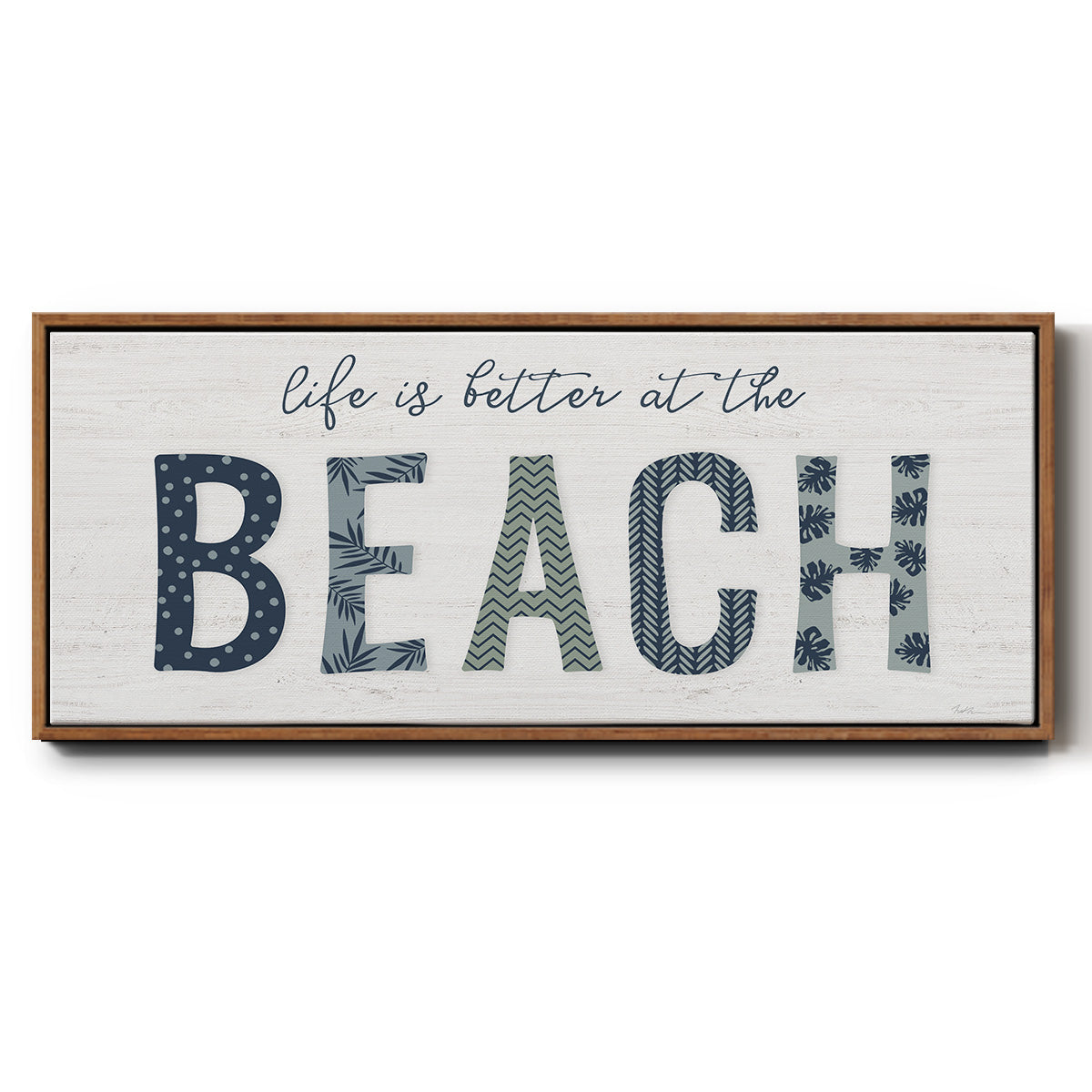 Beach Better - Floater Framed Canvas Print