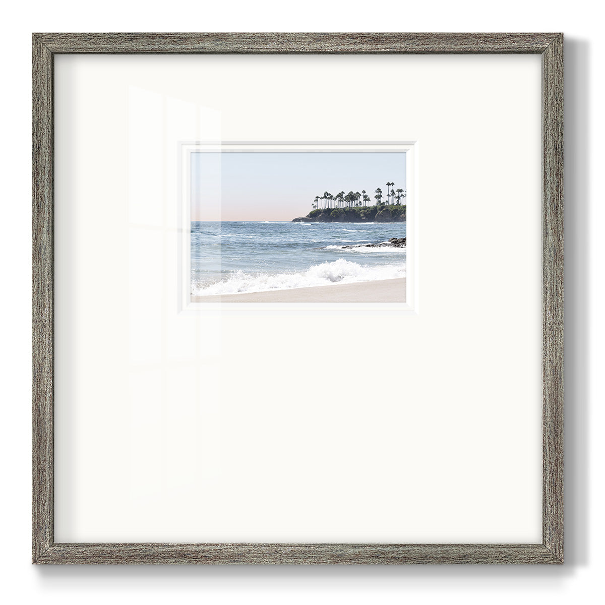 Distant Palms Premium Framed Print Double Matboard