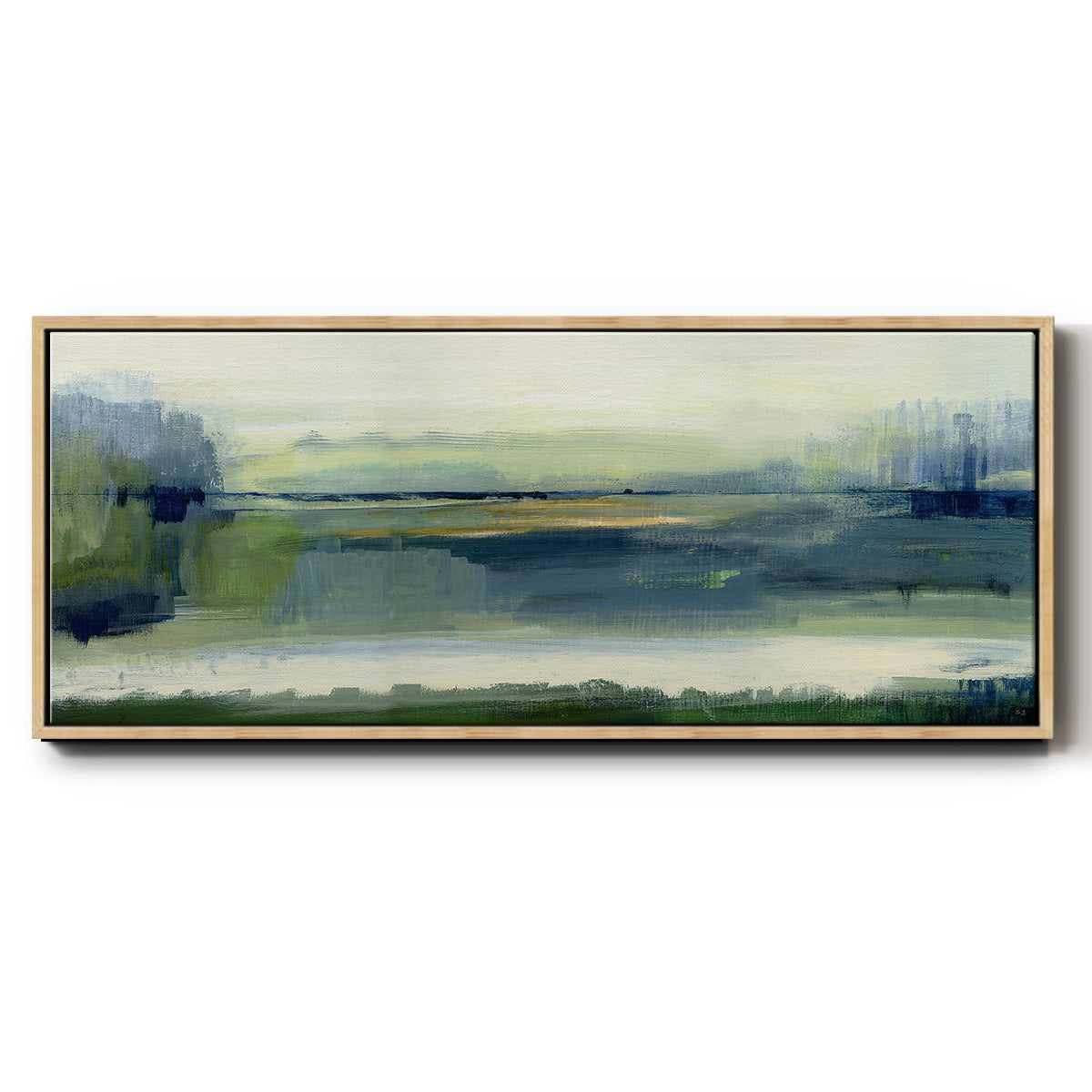 Glistening Meadow - Floater Framed Canvas Print