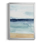 Watercolor Ocean Horizon I - Modern Framed Canvas Print