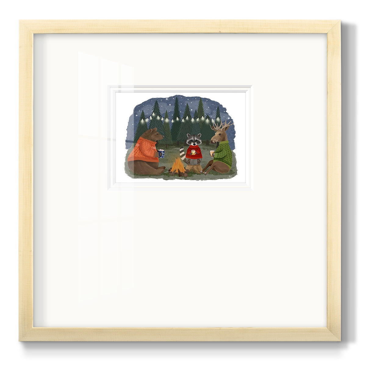 Campfire Hot Chocolate - Double Matboard Framed Print