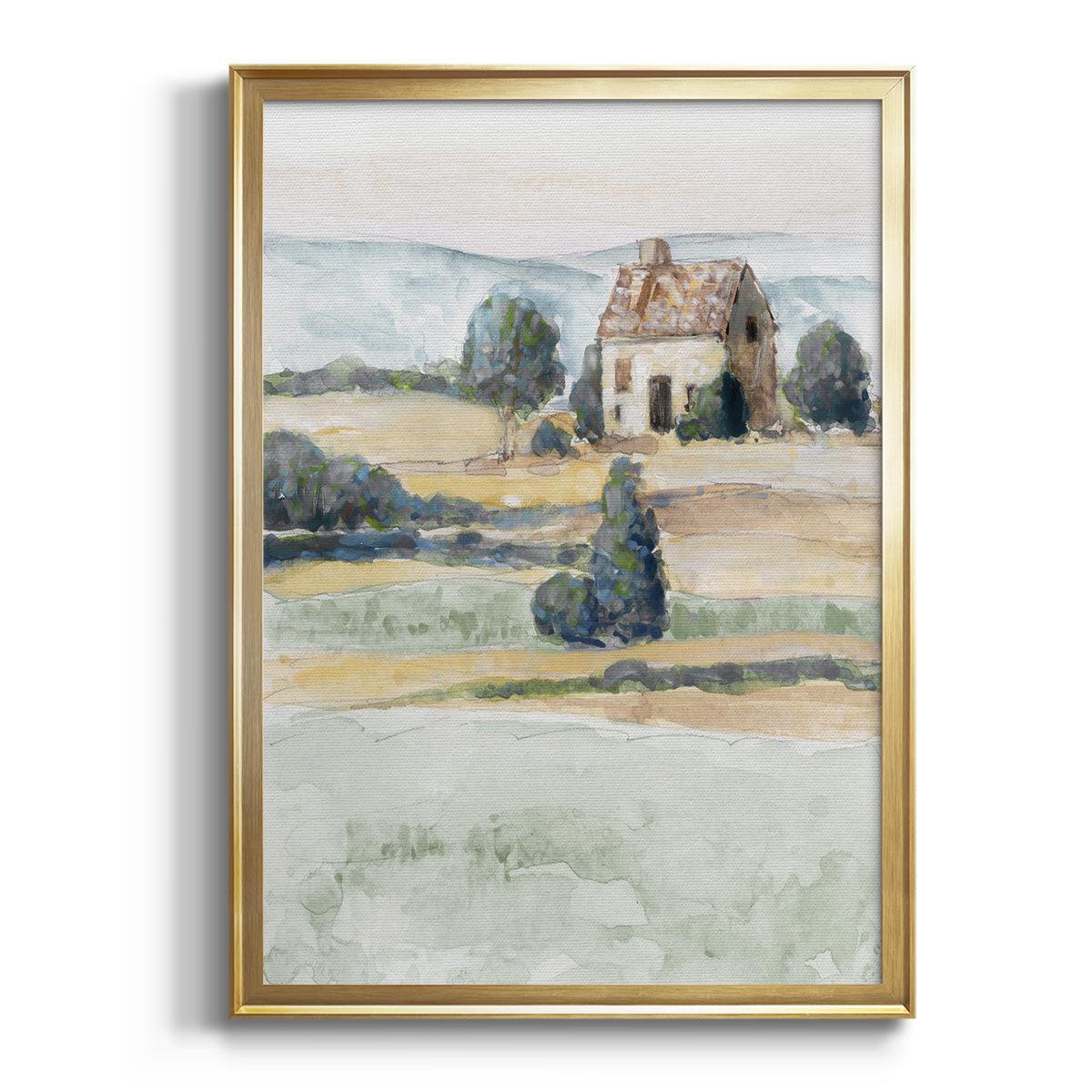 On the Countryside II - Modern Framed Canvas Print