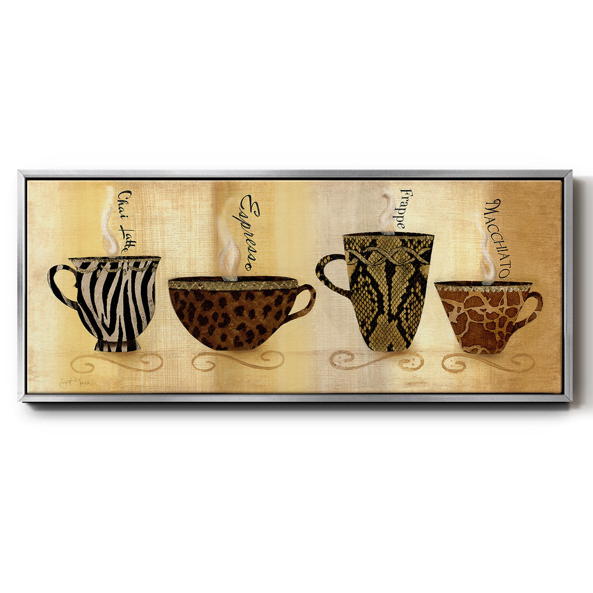 CafÃ© Exotica I - Floater Framed Canvas Print