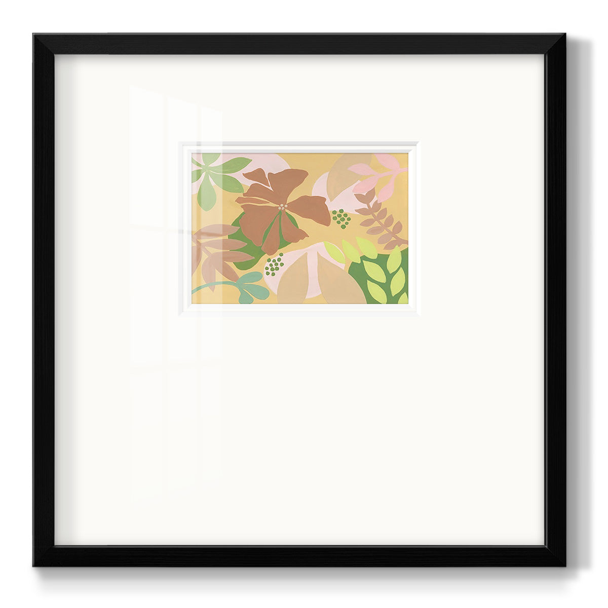 Neutral Blooms IV - Double Matboard Framed Print