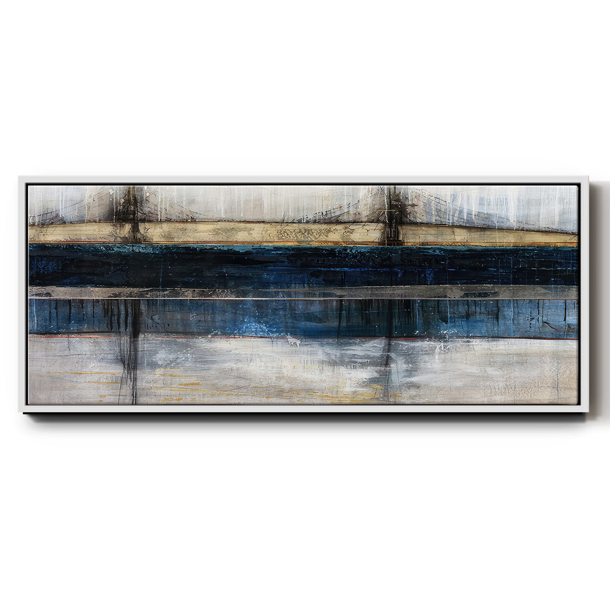 City Blue - Floater Framed Canvas Print