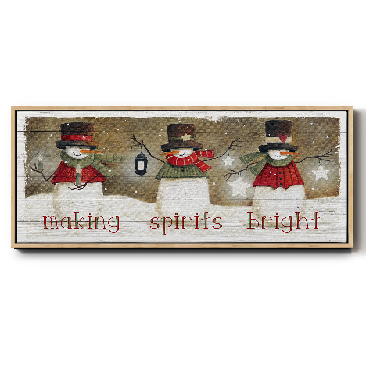 Making Spirits Bright - Floater Framed Canvas Print
