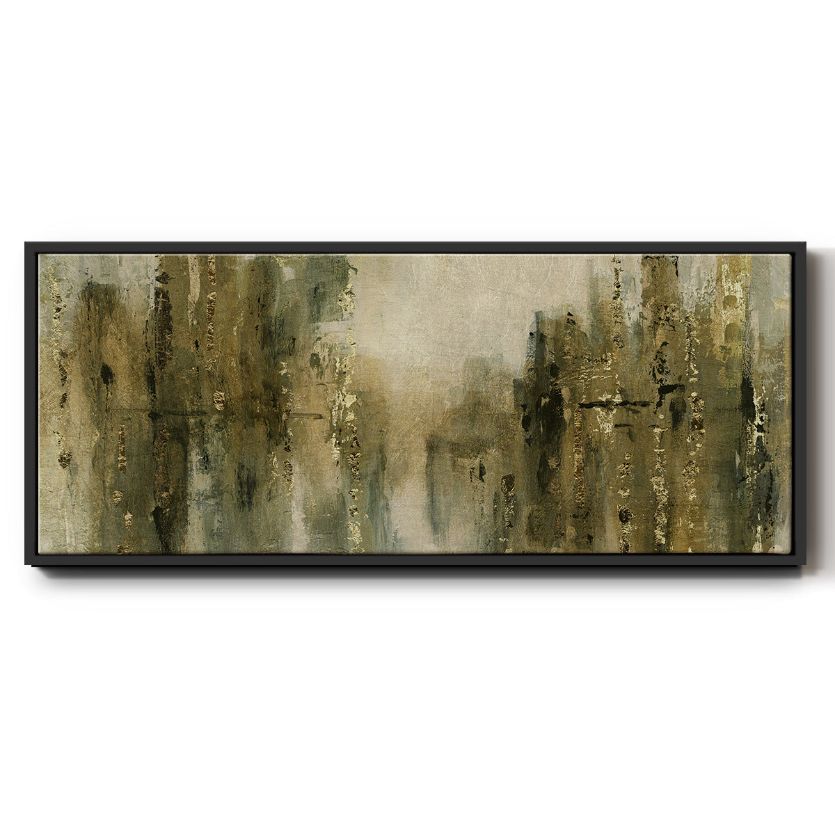 Gold City Shine - Floater Framed Canvas Print