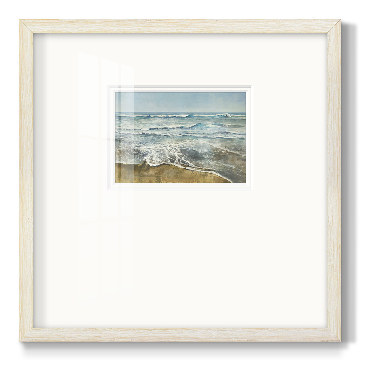 BEACHCOMBING Premium Framed Print Double Matboard