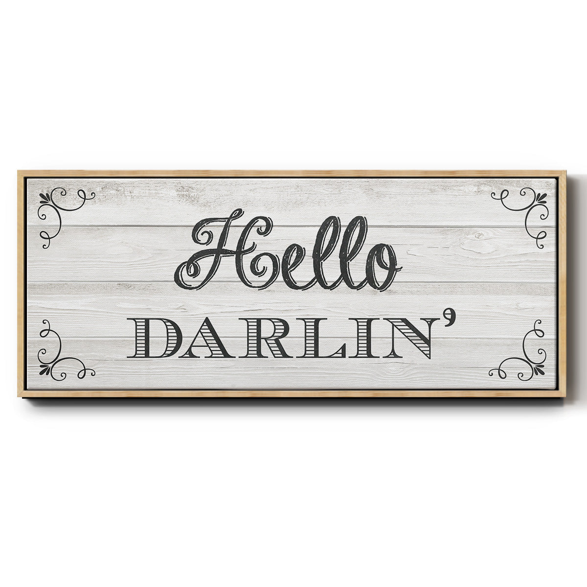 Hello Darlin' - Floater Framed Canvas Print