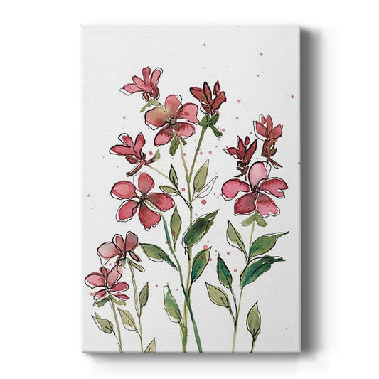 Watercolor Floral Stems II Premium Gallery Wrapped Canvas - Ready to Hang