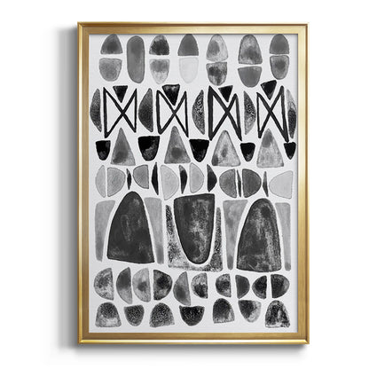 Grey Arches III - Modern Framed Canvas Print