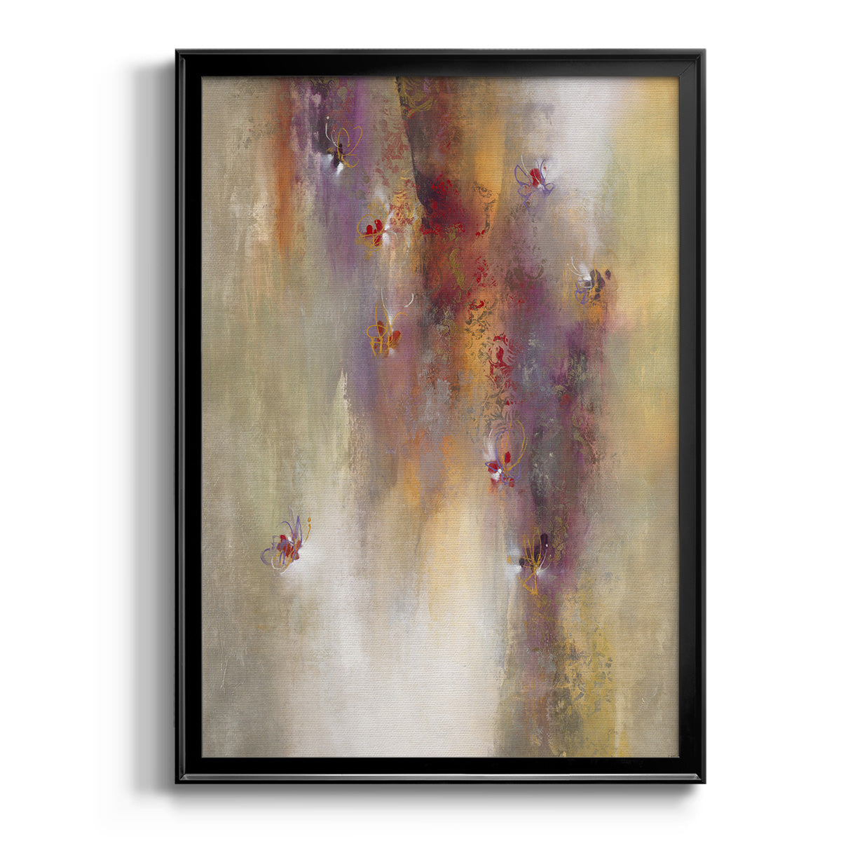 Scarlet Summer - Modern Framed Canvas Print