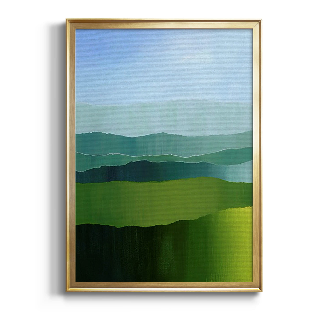 Blue Ridge Fade I - Modern Framed Canvas Print