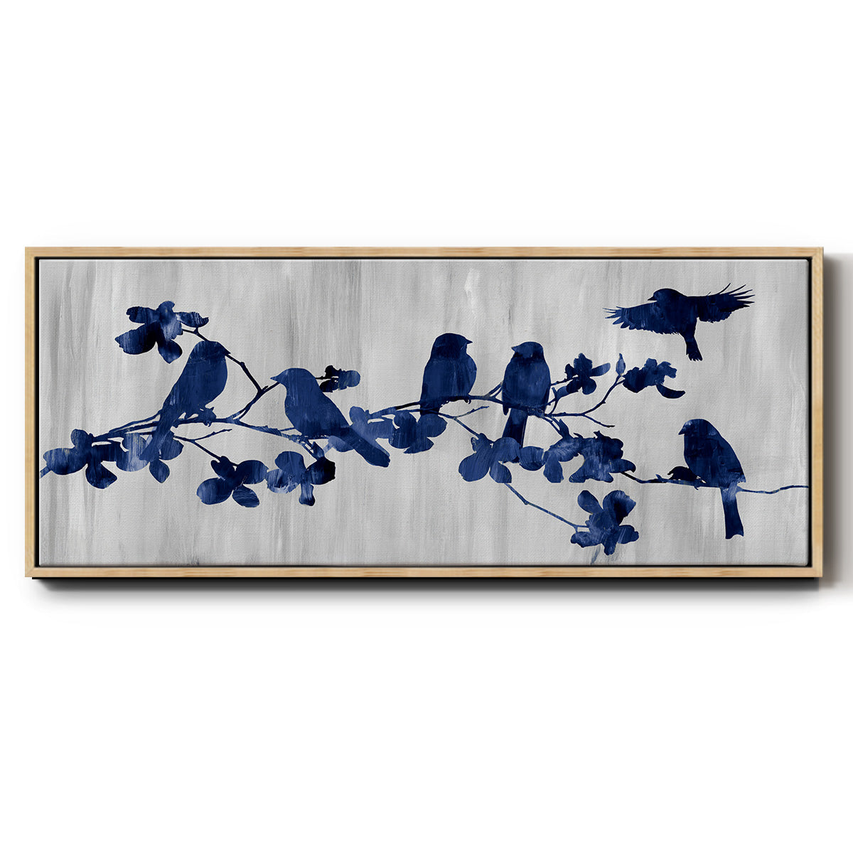 Indigo Hangout - Floater Framed Canvas Print
