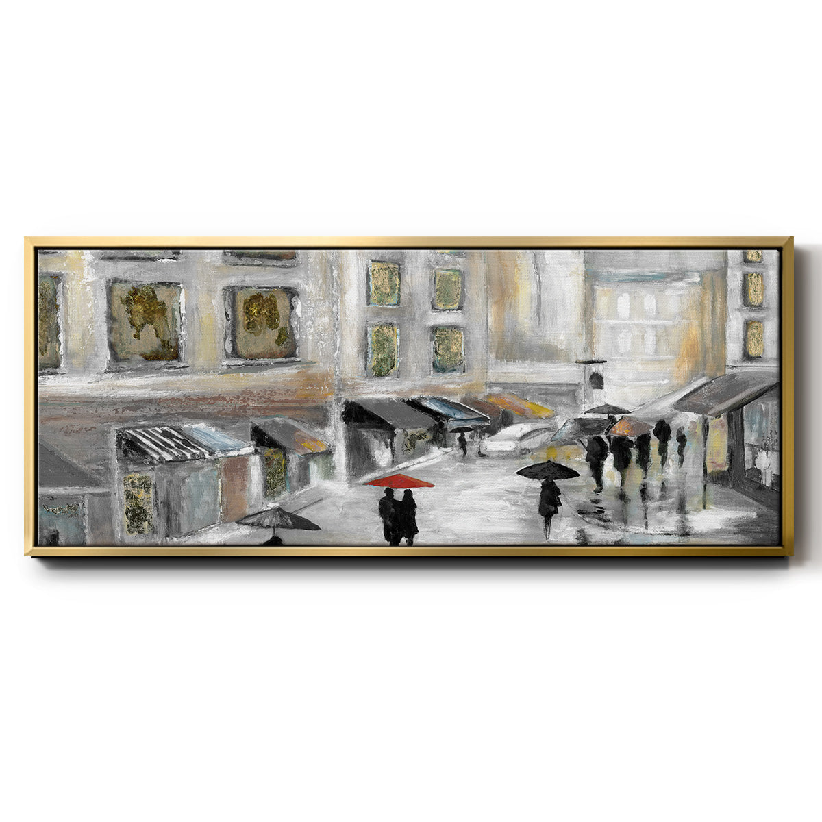 Sunday Market - Floater Framed Canvas Print