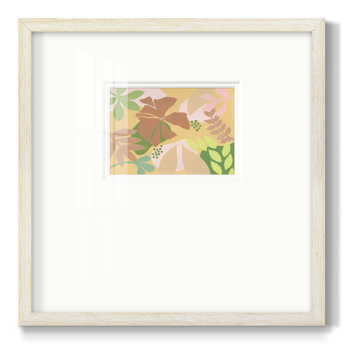 Neutral Blooms IV Premium Framed Print Double Matboard