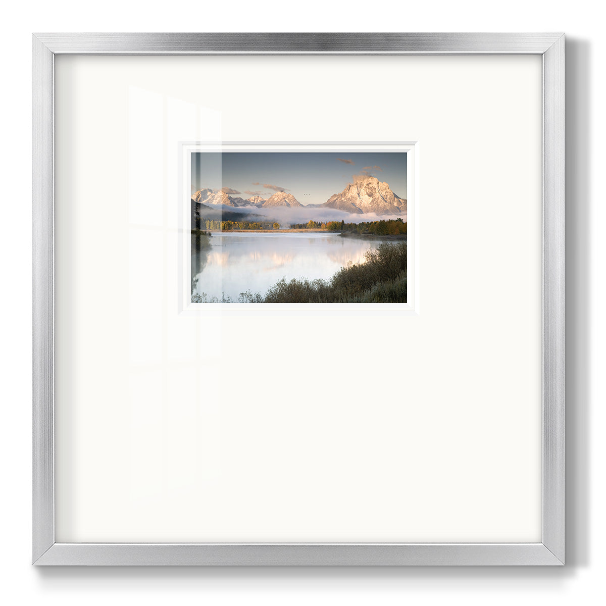 Snake River Fog Premium Framed Print Double Matboard