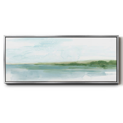 Green Ribbon Coast I - Floater Framed Canvas Print