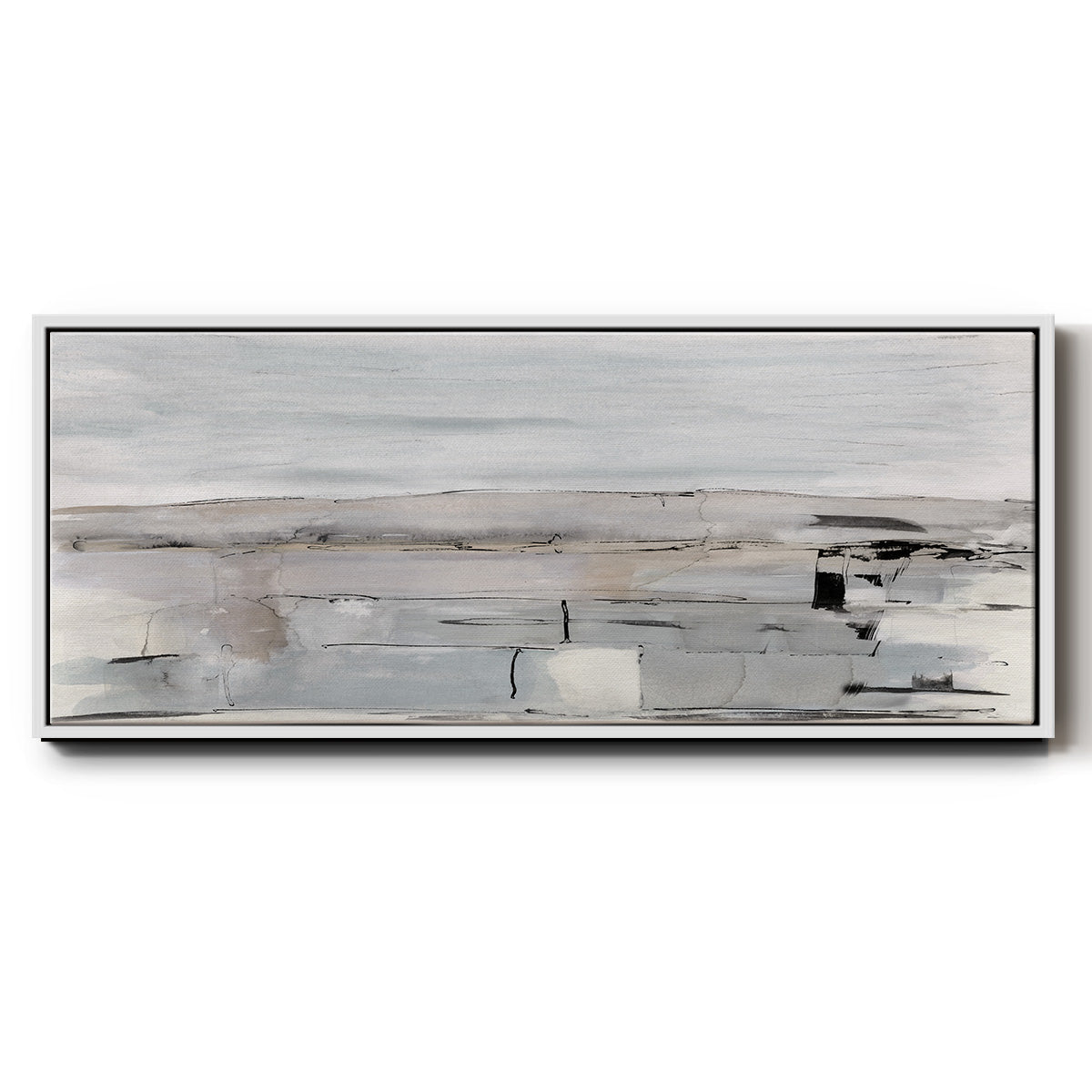 Faraway Field - Floater Framed Canvas Print
