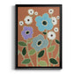 Woodblock Floral IV - Modern Framed Canvas Print