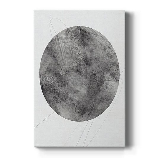 Graphite Moon II Premium Gallery Wrapped Canvas - Ready to Hang