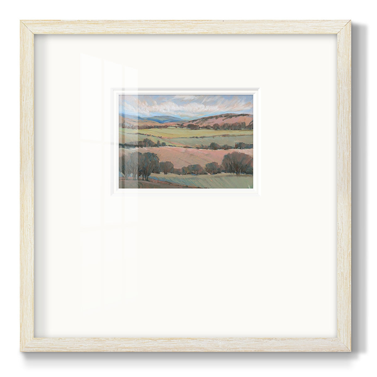 Hilly Countryside I - Double Matboard Framed Print