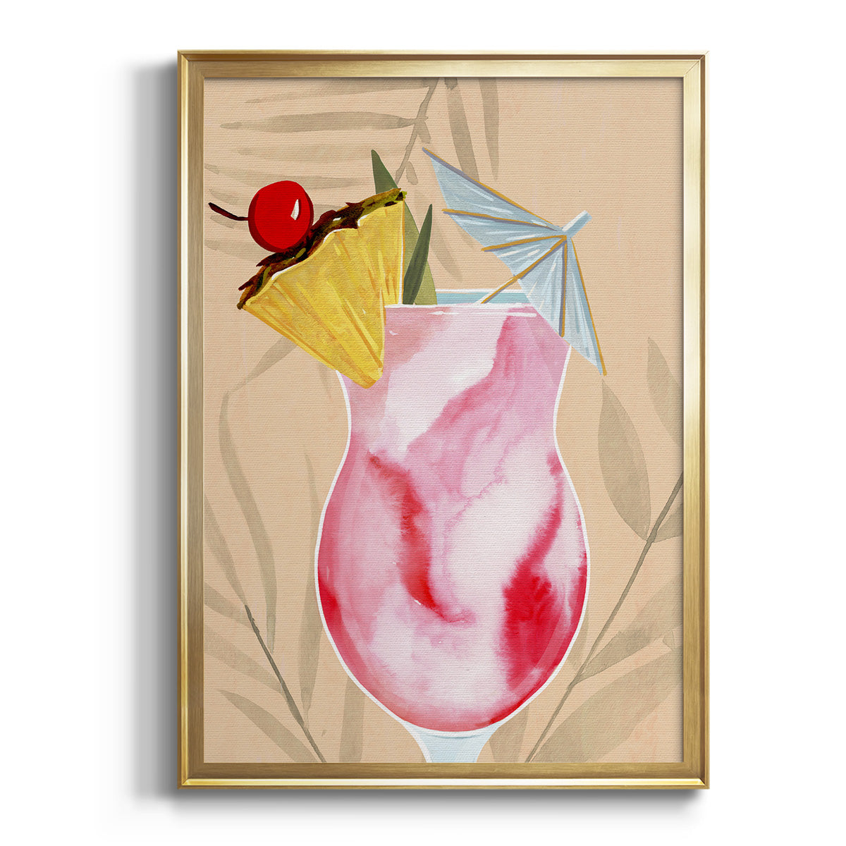 Tropical Cocktail II - Modern Framed Canvas Print