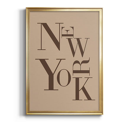 Neutral City Center Type I - Modern Framed Canvas Print