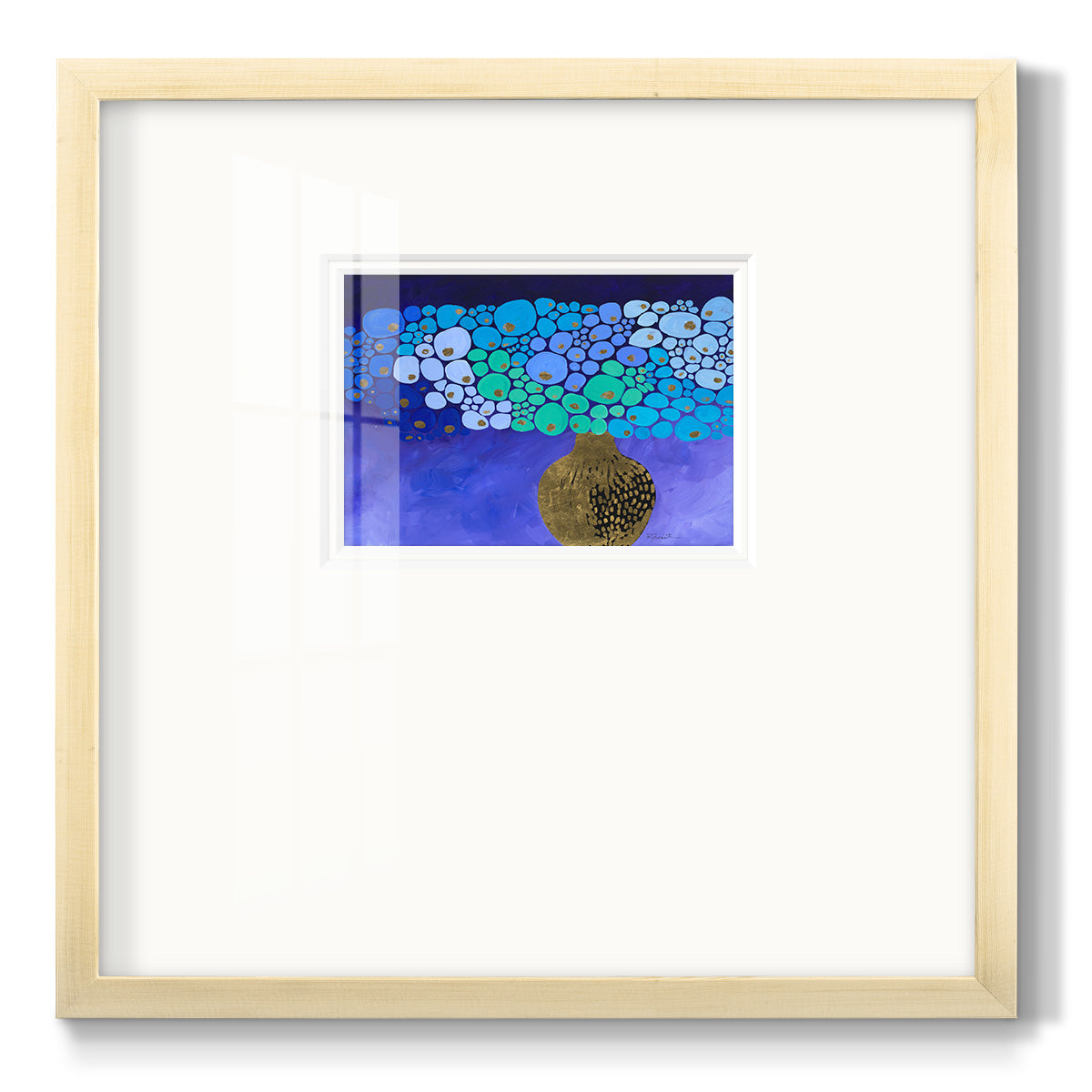Blue Poppies II - Double Matboard Framed Print