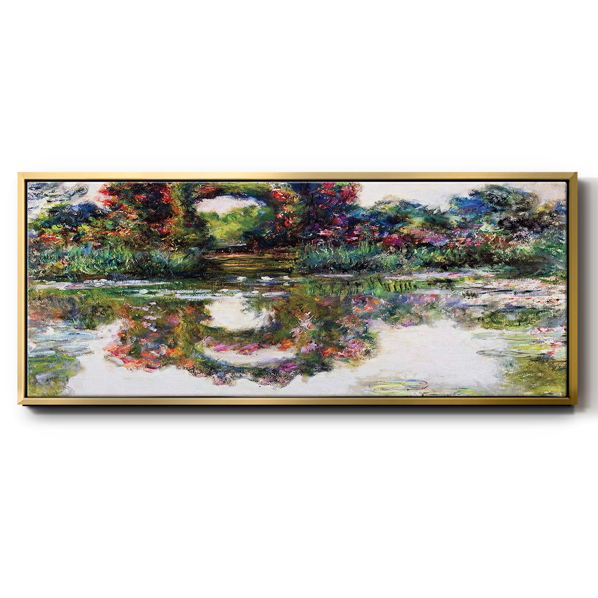 Rose Flowered Arches at Giverny, 1913 - Floater Framed Canvas Print
