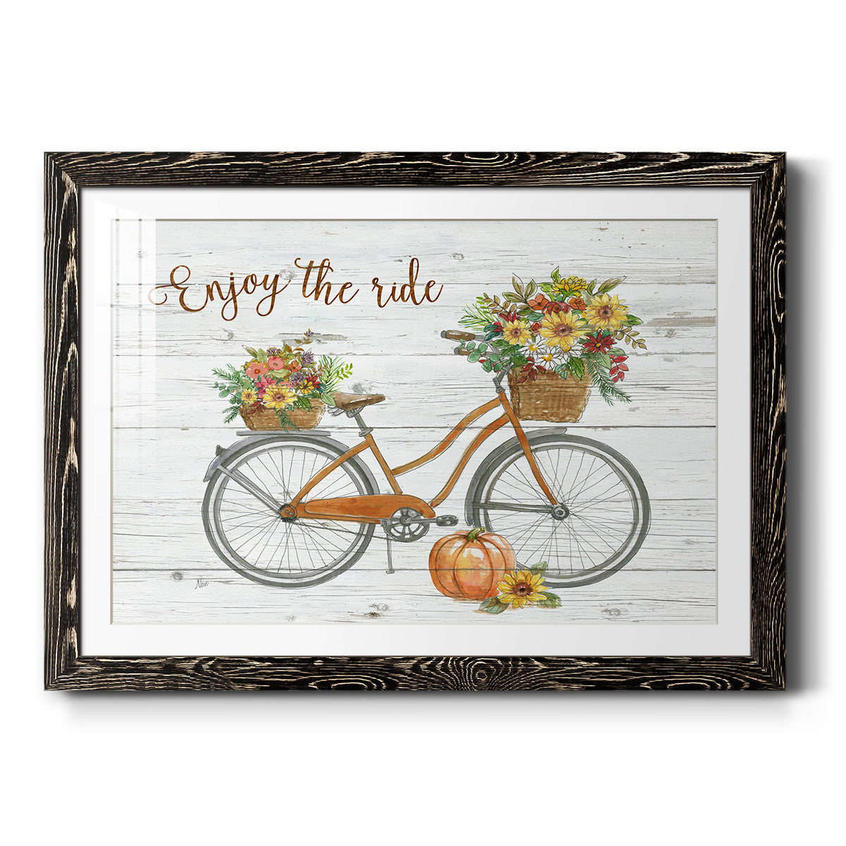 Harvest Bike - Barnwood Framed Art Print
