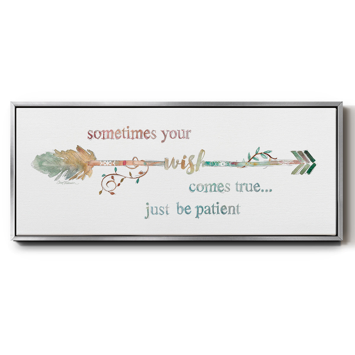 Wishing Arrow - Floater Framed Canvas Print