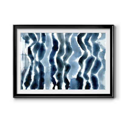 True Blue Wave I - Modern Framed Art Print