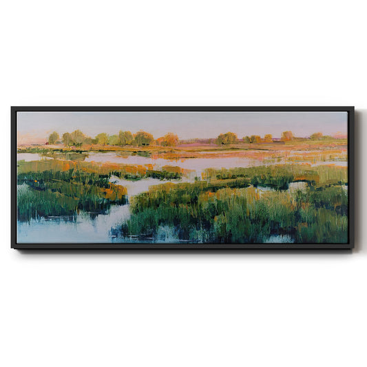 Marshland View II - Floater Framed Canvas Print