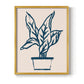 Navy Plant Sketches II - Restickable Framed Art Print