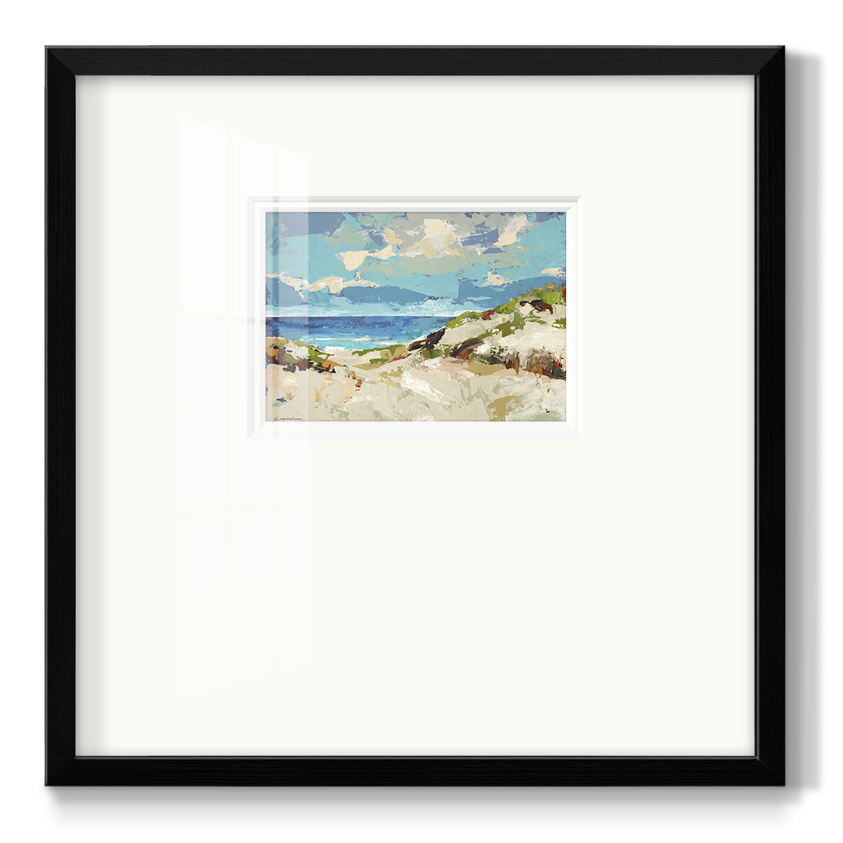 Dunes I- Premium Framed Print Double Matboard